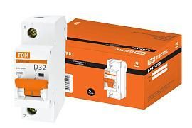 Выключатель автоматический 32А 1П однополюсный характеристика D 10кА ВА47-100 SQ0207-0005 TDM от поставщика КабельСпецСтрой