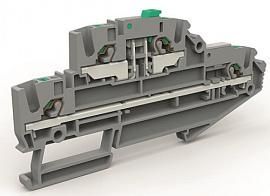 Двухуровневая клемма с размыкателем на 2,5 кв.мм ZEFDS210GR DKC от поставщика КабельСпецСтрой